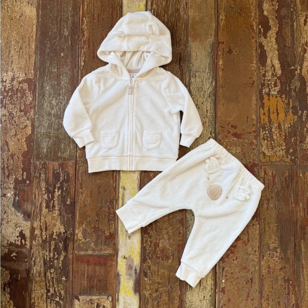 Carter's Baby Cream White Koala Animal Cotton Matching Set with Ears | 6 months